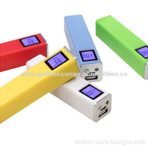 Emergency Mobile Power Bank, LCD Digital Indicator, Capacity Remained & Charge Time/2600mAh Capacity